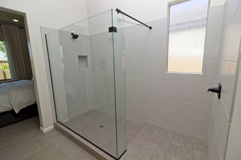 Contemporary bathroom renovation with walk-in shower